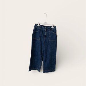 Ophelia Roe Dark Blue Wide-Leg Jeans
